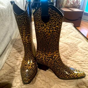 Leopard Rain Boots